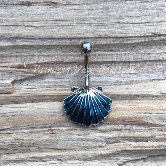 Jewelry - Blue Shell Belly Button Ring